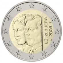 Liuksemburgas 2009 2 euro proginė moneta - Didysis kunigaikštis Henri ir kunigaikštienė Charlotte