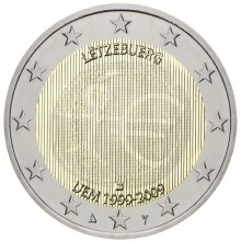 Liuksemburgas 2009 2 euro proginė moneta - Ekonominės ir pinigų sąjungos 10-metis (EMU)