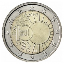 Belgium 2013 2 euro coin - 100th anniversary of the Royal Meteorological Institute