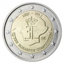 Belgija 2012 2 eurų proginė moneta - Karalienės Elžbietos konkurso 75-metis