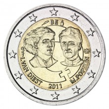 Belgium 2011 2 euro coin - 100th anniversary of international women's day