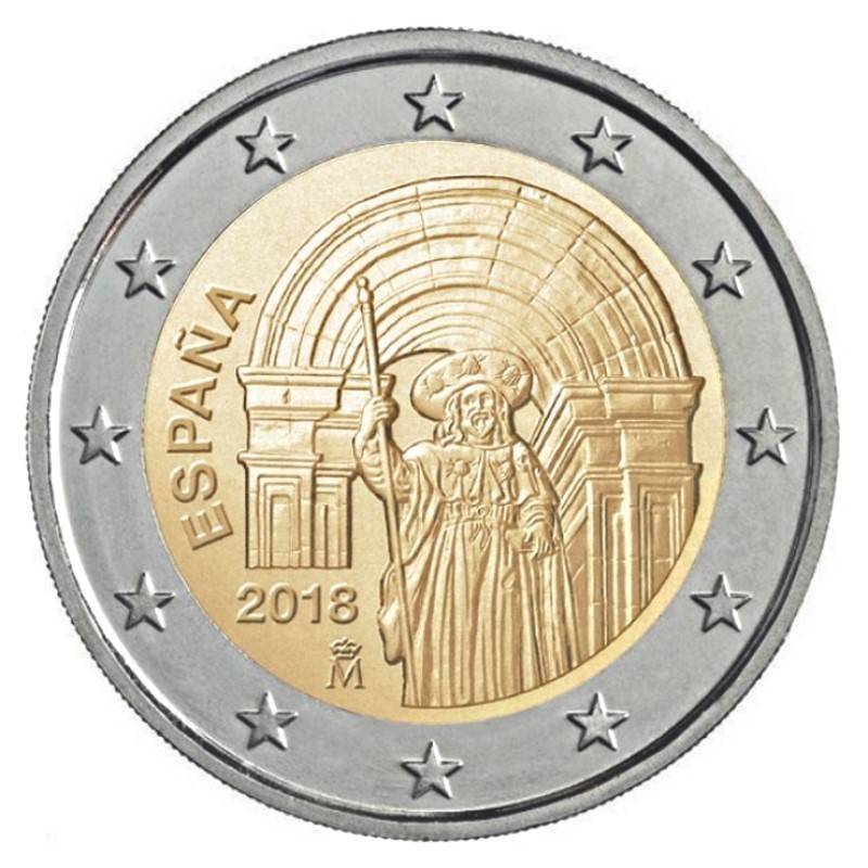 Spain 2018 2 euro coin - Santiago de Compostela