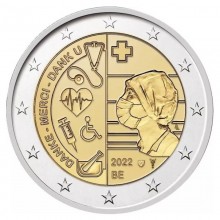 Belgija 2022 2 eurų proginė moneta - Pandemija (BU)