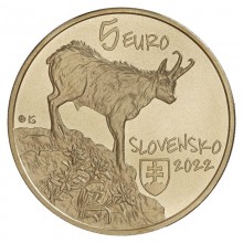 Slovakija 2022 5 eurų moneta - Tatrų gemzė