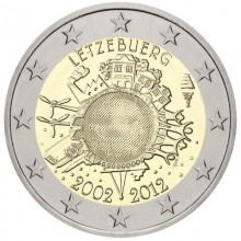 Liuksemburgas 2012 2 euro proginė moneta - 10 metų eurui (TYE)