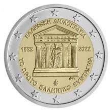 Graikija 2022 2 eurų proginė moneta - Konstitucija