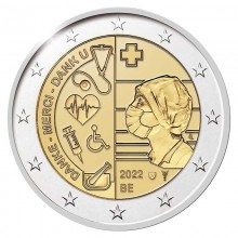 Belgium 2022 2 euro in box - For care during the covid pandemic (PROOF)