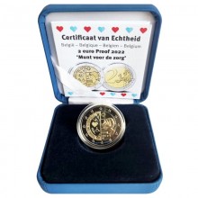 Belgium 2022 2 euro in box - For care during the covid pandemic (PROOF)