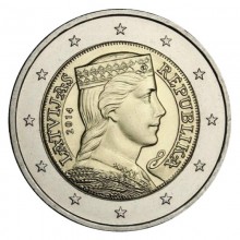 Latvijos 2014 2 eurų nacionalinė moneta