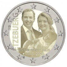 Liuksemburgas 2020 2 euro proginė moneta - Princo Charles gimimas (holograma)
