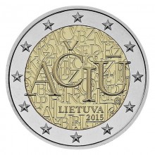 Lietuva 2015 2 eurų proginių monetų ritinėlis Ačiū