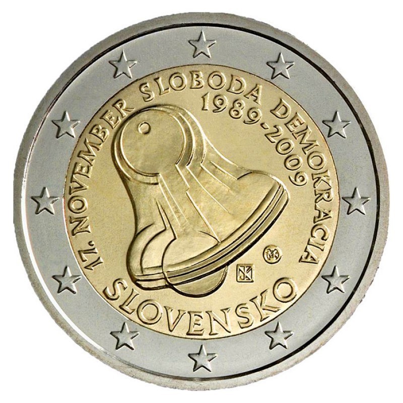 Slovakija 2009 2 eurų moneta Laisvė