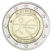 Slovakija 2009 2 euro proginė moneta - Ekonominės ir pinigų sąjungos 10-metis (EMU)