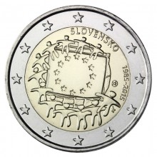 Slovakija 2015 2 euro proginė moneta - Vėliava
