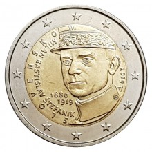 Slovakija 2019 2 euro proginė moneta - Milan Rastislav Štefanik mirties 100-metis