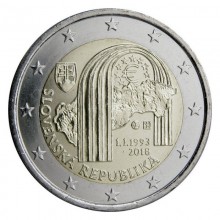 Slovakija 2018 2 eurų proginė moneta - Slovakijos respublikos įkūrimo 25-metis