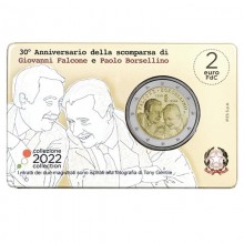 Italija 2022 2 eurų proginė moneta - Giovanni Falcone and Paolo Borsellino (BU)