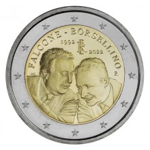 Italy 2022 2 euro coin - 30th Anniversary of the death of Giovanni Falcone and Paolo Borsellino (BU)