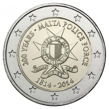 Malta 2014 2 euro coin - 200 years of Malta Police Force