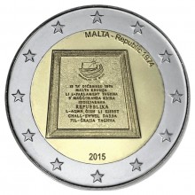 Malta 2015 2 euro proginė moneta - Maltos respublikos įkūrimas