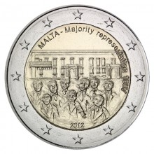 Malta 2012 2 euro coin - Majority Representation 1887