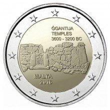 Malta 2016 2 euro coin - Ggantija Temples