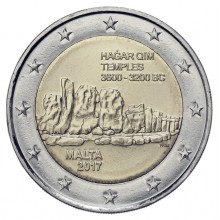 Malta 2017 2 euro coin - Hagar Qim temples