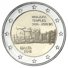 Malta 2018 2 euro proginė moneta - Mnaidros šventyklos
