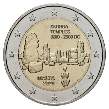 Malta 2020 2 euro coin - Pre historic temples of Skorba