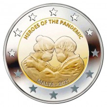 Malta 2021 2 euro proginė moneta - Pandemijos herojai