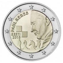 Estija 2016 2 eurų proginė moneta - Paul Keres