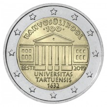 Estonia 2019 2 euro coin - 100th anniversary university of Tartu