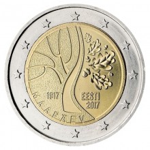 Estonia 2017 2 euro coin - Estonian road to independence