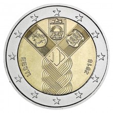 Estija 2018 2 eurų proginė moneta - Baltijos valstybių šimtmetis