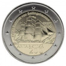 Estija 2020 2 euro proginė moneta - Antarktida