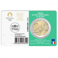 France 2022 2 euro coincard - Olympic Games Paris 2024 - Genius (BU)