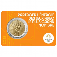 Prancūzija 2022 2 euro proginė moneta - Olimpiada Paryžius 2024 (BU)