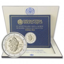 Vatican 2022 2 euro in folder - 25th anniversary of the death of Mother Teresa of Calcutta (BU)