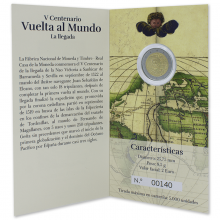 Spain 2022 2 euro coin - 500 years of the first circumnavigation of the world in coincard