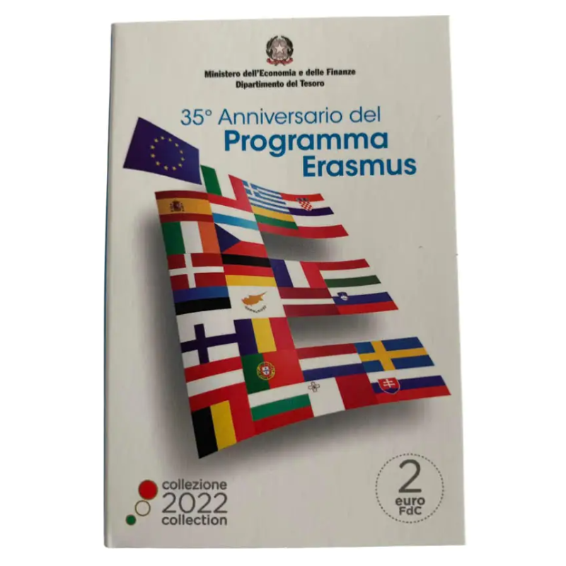 Italy 2022 2 euro coincard - Erasmus programme