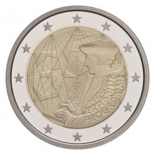 Italy 2022 2 euro coin - Erasmus programme (PROOF)