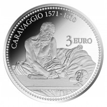 Malta 2022 3 eurų kolekcinė moneta kortelėje - Caravaggio (BU)