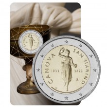 San Marinas 2022 2 eurų moneta - Antonio Canova (BU)