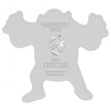 Niujė 2021 2 dolerių sidabrinė spalvota moneta - Šrekas