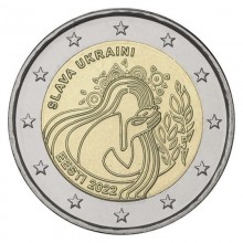 Estonia 2022 2 euro coin - Slava Ukraini