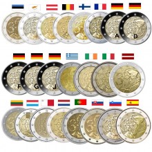 2022 2 euro coins in Leuchtturm Voltera box - Erasmus programme (full set)