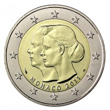Monakas 2011 2 eurų proginė moneta - Vestuvės