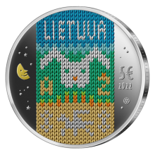 Lietuva 2022 5 euro sidabrinė spalvota moneta dėžutėje - Zuikis Puikis (PROOF)