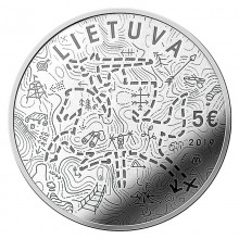 Lietuva 2019 5 euro sidabrinė moneta dėžutėje - Skautams (PROOF)