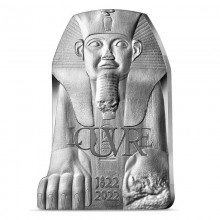 Prancūzija 2022 10 euro sidabrinė kolekcinė moneta - Luvro muziejus*Faraonas (PROOF)